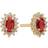 Aagaard kt. øreringe Rubin & diamant 1671-G8-20