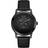 Guess Genuine Leather Analogue Watch Silver