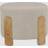 Venture Design Coffey White/Linen Sittpuff 43cm