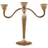Chic Antique Three-Armed Antique Brass. Ljusstake 24cm