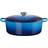 Le Creuset Bräter Signature Oval Gusseisen Azure mit Klappe