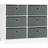 Homcom Fabric Storage White and Grey Chest of Drawer 72x62cm