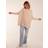 Blue Vanilla womens ribbed cross over high neck jumper