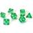 Green Translucent Resin Dice Set