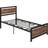 Homcom Single Metal Bed Frame With Headboard Footboard 97X195X103Cm Rustic