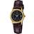 Casio ltp-v002gl-1b standard analog brown leather ladies'