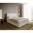 DeLife Boxspringbett Dream-Well Bouclé Creme-Weiß Rahmenbett
