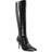 Dune London 'Spritz' Leather Knee High Boots Black