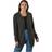 Pieces Ls Long Knit Cardigan - Black/Olive