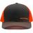 Grundéns Offset Embroidered Logo Trucker - Charcoal/Neon Orange