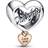 Pandora Love You Daughter Heart Charm - Silver/Rose Gold