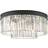 Dar Lighting Celeus Matt Black Ceiling Flush Light 62cm