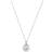 ChloBo Delicate Cube Sunflower Necklace - Silver