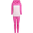 Adidas Girl's 3-Stripes Hoodie & Leggings Set - Semi Lucid Fuchsia/White/Clear Pink (IA3117)