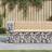 vidaXL Gabion Design 122 x 71 x 65.5 cm Solid Wood Pine Garden Bench