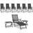 vidaXL 9-tlg Garten-Lounge-Set Schwarz und Anthrazit Lounge-Set