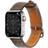 Hurtel Strap Læder Apple Watch SE 8 7 6 5 4 3 2 1 41 x 40 x 38 mm Armbånd Mørkebrun