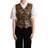 Dolce & Gabbana Elegant Jacquard Waistcoat Sort/Guld