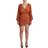 Aniye By Orange Sequined Long Sleeves Mini Sheath Wrap Dress IT42