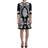 Dolce & Gabbana Black Lace Trim Half Sleeves A-line Dress IT44