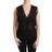 Dolce & Gabbana Black Floral Brocade Top Gilet Waistcoat IT42