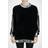 Dolce & Gabbana Black Velvet Crewneck Pullover Sweater IT40