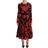 Dolce & Gabbana Black Sicily Bag Print Flared Midi Dress IT38