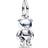 Pandora Movable Teddy Bear Dangle Charm - Silver/Multicolour