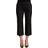 Dolce & Gabbana Black 100% Silk Flared Cropped Pants IT42