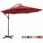 Uniprodo Hængeparasol Claret 300cm