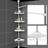 Deuba Shower Rack Corner 155-304cm Organiser