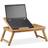 Relaxdays Height-adjustable laptop riser, bamboo notebook stand, tiltable table, natural