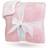 eYone Large receiving sherpa baby blanket fleece for nursery cot, pram,pink, 80110