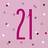 Unique Party Dazzling 21st Glitz Pink Silver Luncheon Napkins 6.5 x 6.5 in 16 Pcs