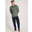 Calida Relax Streamline Pyjama Rounded Neck Green Striped * Kampanj *