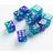 Gamegenic Galaxy Series Neptune D6 Dice Set 12 mm 36 pcs Blue/Purple