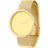 Picto 40 mm IP Guld belagt med IP guld mesh lænke gul skive