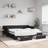 vidaXL Daybed Med Udtræk Og Skuffer 90 x 190 cm Stof Sort Sofa 213cm 3 personers