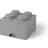 LEGO Brick Drawer 4 Knobs 1 Drawer Stackable Storage Box Stone Grey