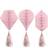 Amscan Rose Gold Blush Mini Honeycomb Decorations w/ Tassels 3ct