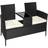 tectake Garden Bench with Table 2-Seater
