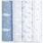 Aden + Anais GOTS Organic Cotton Muslin Swaddle Blanket, Pack of 4, Oceanic