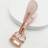Shein 1pc Rose Gold & Transparent Pink Handle Eyelash Curler, A Must-have Practical Tool For Daily Use