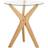 Beliani Valley Transparent/Light Wood Small Table 45x45cm