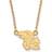 LogoArt 14k Gold Plated Silver U of Kansas Jayhawk Pendant Necklace instock N13716