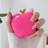 Shein Pink 1pc 3D Silicone Earphone Case Rose Red