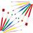 Baker Ross Rainbow Colours Paint Brushes Set Pack 14