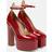 Valentino Garavani TAN-GO PLATFORM PUMP IN PATENT LEATHER 155MM Wo ROSSO