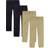 The Children's Place Boy's Uniform Stretch Straight Chino Pants 4-pack - Flax/New Navy