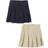 The Children's Place Girl's Uniform Slim Pleated Skort 2-pack - Sandy/Tidal